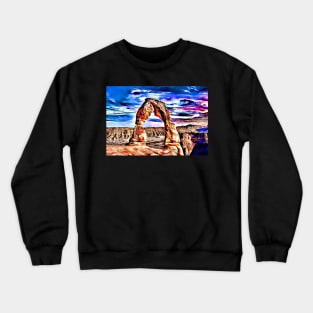 Arches National Park Utah Delicate Arch Landscape Crewneck Sweatshirt